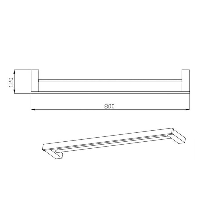 Reva Double Towel Rail 610mm/750mm