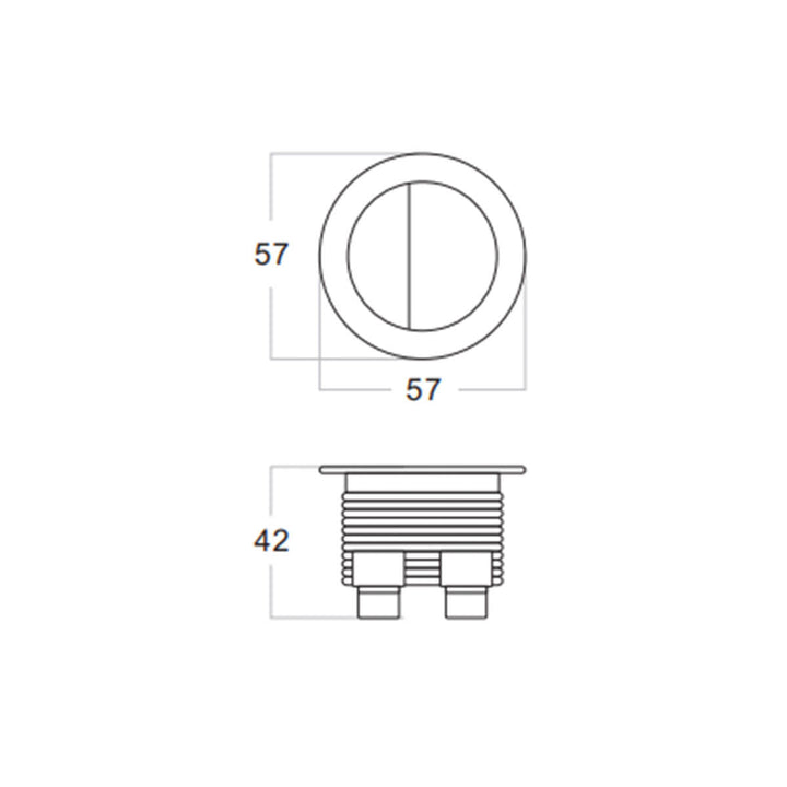 Round Toilet Cistern Dual Flush Button