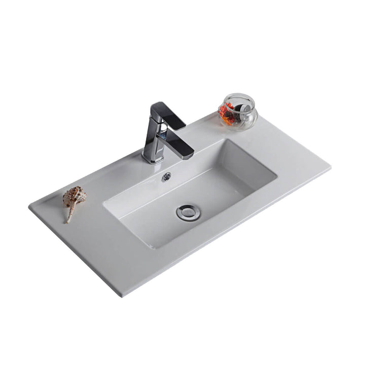 Slimline Vanity Ceramic Benchtop 360mm Sink (600-900mm)