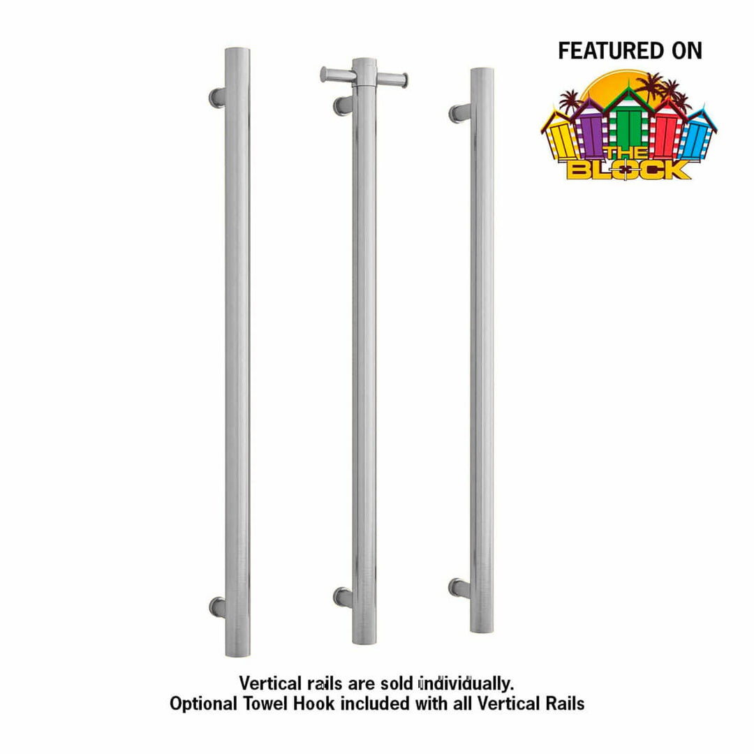 Thermorail Single Vertical 12V Heated Towel Rail 900mm