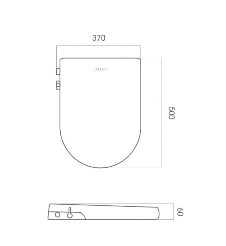 Una Non-Electric Bidet Wash Seat with Soft Close