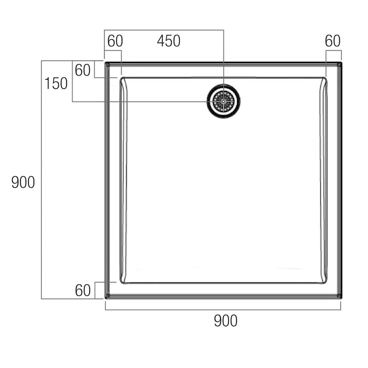 Vue Stonelite Shower Base 900mm/1200mm