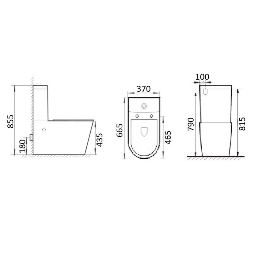 Venice Cyclone Flush Back to Wall Toilet Suite