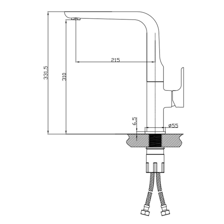 Vogue Slim Kitchen Laundry Sink Mixer