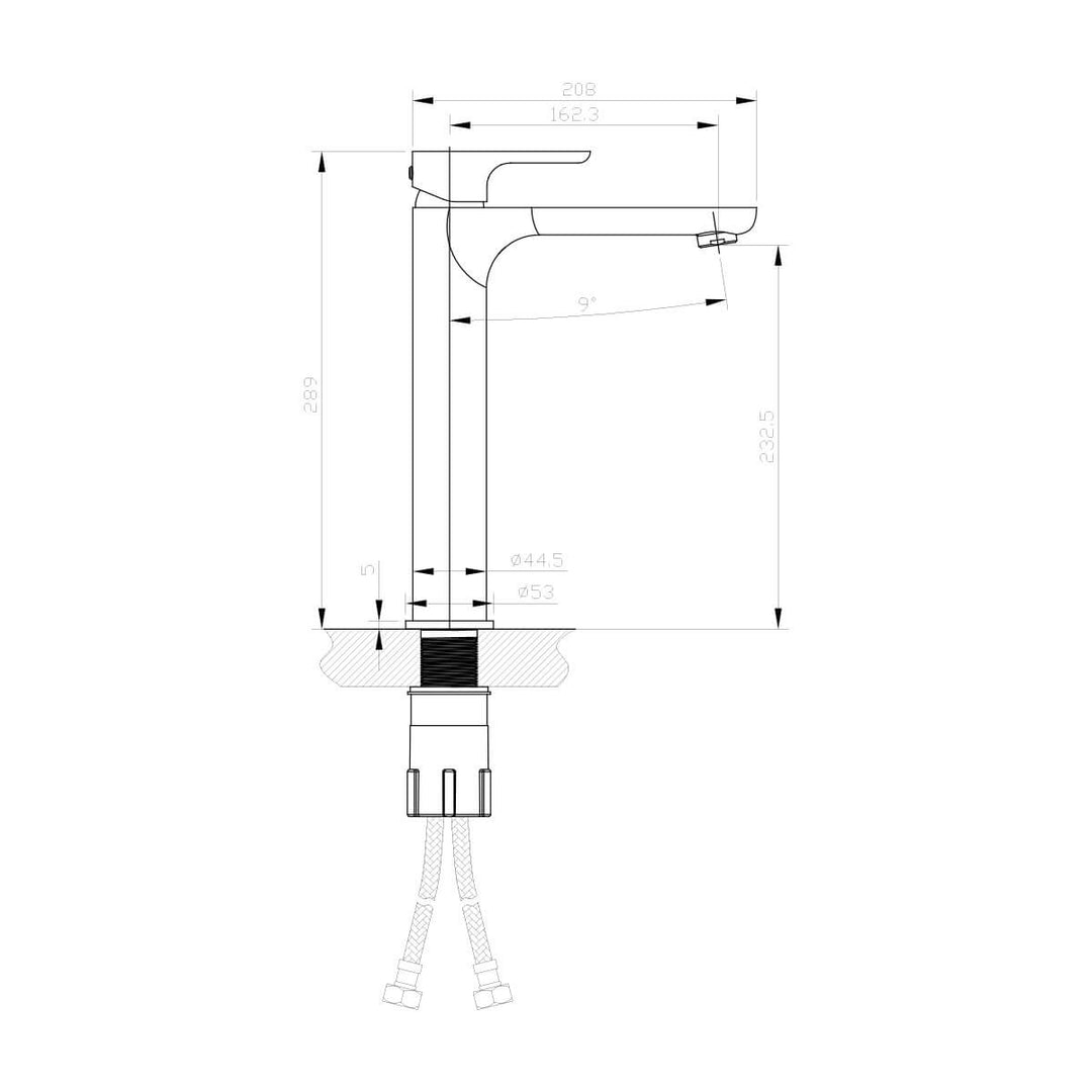 Vogue Slim Tall Basin Vanity Mixer